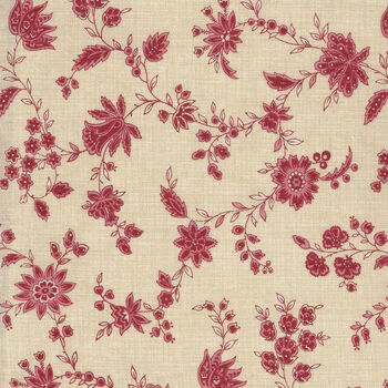 Moda Fabric Elinors Endeavor by Betsy Cutchian M3161119 CreamRed