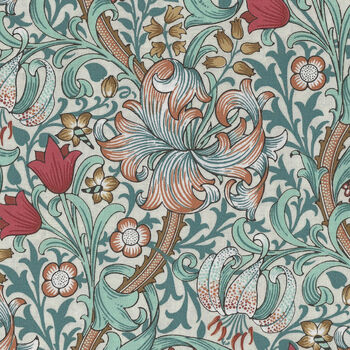 Morris and Co Standen from Free Spirit PWWM 028 Color Autumn Pattern Golden Lily