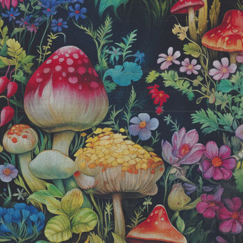 Mushrooms by Rubin Designs Digital RUGNO7JT Multi