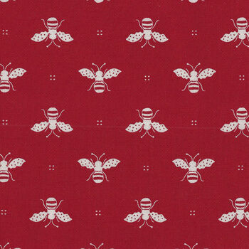 My Redwork Garden by Bunny Hill Designs for Moda Fabrics M2951 11 Red