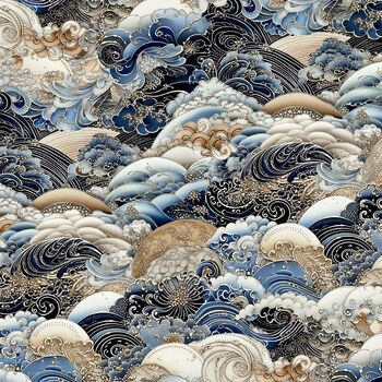Nami by PandB Fabrics 108 Quilt Back NAMW 05657 Col B Blue