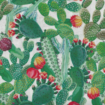Nevada 1 LeQuiltSTOF France Cactus On White