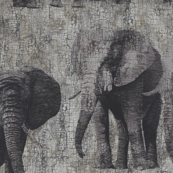 New Dawn by Northcott Fabrics Digital Print DP23923 Colour 94 Elephants Gray