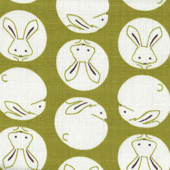 OSKIKKA HOKKOH Japanese Cotton 10231100 Color 2B Green Bunny