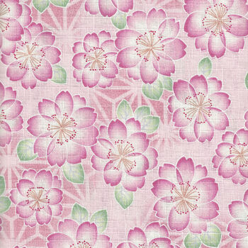 OSKIKKA HOKKOH Japanese Cotton 10231120 Color 3A Pink Floral