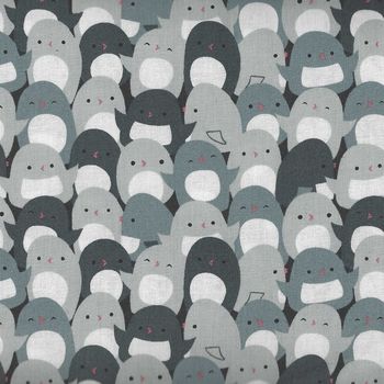 Oh What Fun Penguin Cluster by Camelot Fabrics 61170106 Color Grey 01
