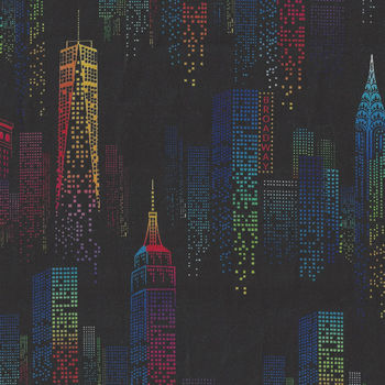 One Of A Kind Skyline by Whistler Studios for Windham Fabrics 509051 BlackMulti