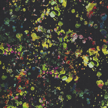 Painterly by De Gillett Cox for KKFabrics 20581M Paint Splatter Black