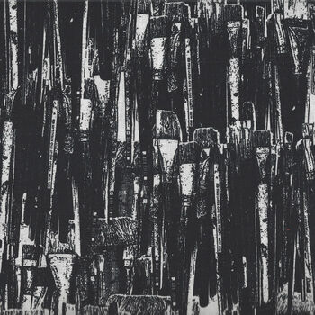 Painterly by De Gillett Cox for KKFabrics 2058M Brushes Black and White