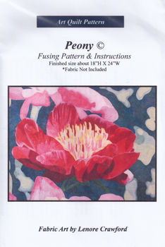 Peony Art Quilt Pattern by Lenore Crawford