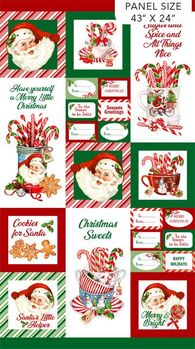 Peppermint Candy Panel 24 x 42 By Michel Design For Northcott DP24620 Color 10