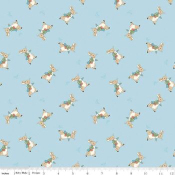 Peter Rabbit Flannel for Riley Blake Designs CF15317 Blue
