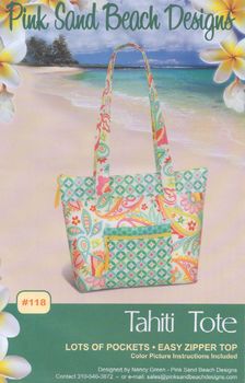 Pink Sand Beach Designs Tahiti Tote Bag Pattern