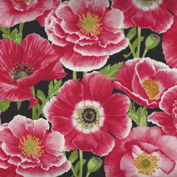 Poppy Meadows by Jane Shasky For Henry Glass Fabrics Patt 1985 Col 89