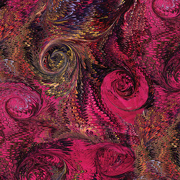 Poured Color 2 by Paula Nadelstern for Benartex 13147 Col 24 Whirlwind Raspberry