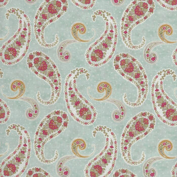 Promenade By 3 Sisters From Moda Fabric M44282 13 Blue Paisley