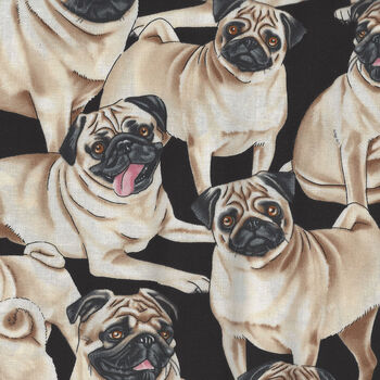 Pugs Pure Breed  From Timeless Treasures TTC2488 Pug