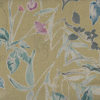 Pure Linen Japanese Specialty Wildflower Chartreuse 8021790 Color 2C