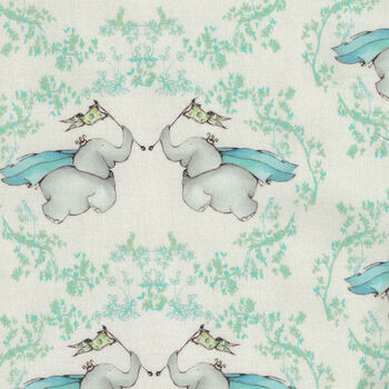 RB Studios Fabric Sweet Baby  Elephant  Aqua MTCP240403