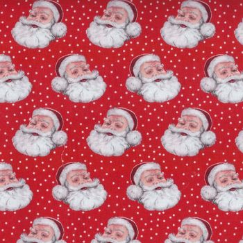 Retro Christmas Style Fabric by Makower D1252 colour r