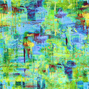 Ripples Wide Back 108 De Gillett Cox Digital Cotton Print 2307 Color C Multi Green