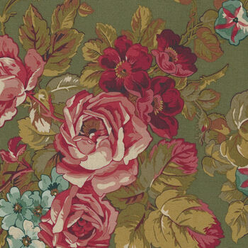 Rose Garden by Edyta Sitar for Andover Fabrics D 521 C G Style A Green Thumb