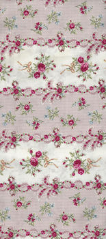 Ruru Bouquet By Quiltgate Fabrics RU2370 13C Pink Stripe Border Print