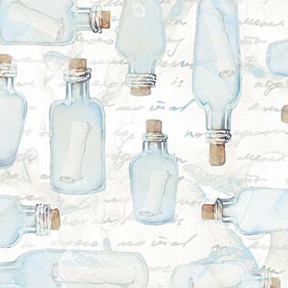 Sail Away by Deborah Edwards and Melanie Samra Northcott Fabrics DP24165 Message Bottle