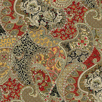 Samsara by Painted Sky Studio for Benartex Fabrics 13062M Color 99 Paisley