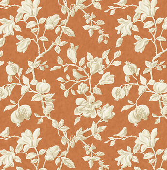 Sanderson Woodland Blooms By Free Spirit PWSA032Russett Patt Magnolia + Pomagr