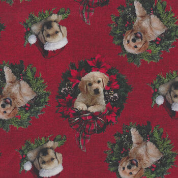 Santaand39s Helpers by Jason Kirk for Northcott Fabrics DP23539 Colour 24 Red