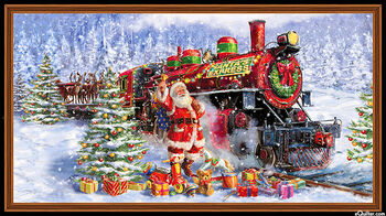 Santaand39s Night Out by QT Fabric Digital Panel 24 x 42 164928395X