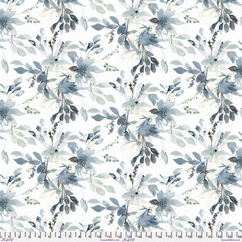 Sea Sisters by Shell Rummel For Free Spirit PWSR075 Coastal Wildflowers Blue