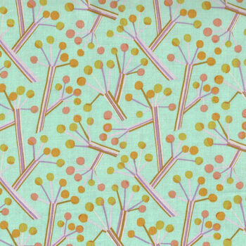 Seeds and Stems by Kathy Doughty for Free Spirit PWMO034Mint Patt Bush Lily