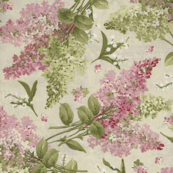 Sensibility Fabric By Maywood Studio 2273 9632 Col E Cream Pink Lilac