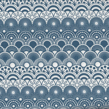 Simplicity by Palette Pleasure Fabrics Scallop Color Blue