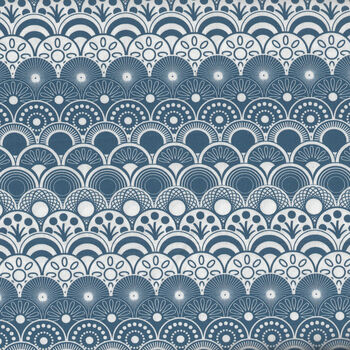 Simplicity by Palette Pleasure Fabrics Scallop Color Blue