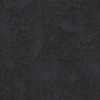 Solitaire for Maywood Studios Cotton Fabric MAS328   J Black