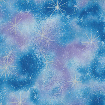 Sparkling SkyFairy Soiree From Timeless Treasures CM8863 SKY Metallic