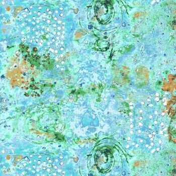 Spotted Graffiti By Marcia Derse For Windham Fabric 52814D4 Aqua