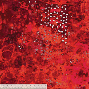 Spotted Graffiti By Marcia Derse For Windham Fabric 52814D8 Red