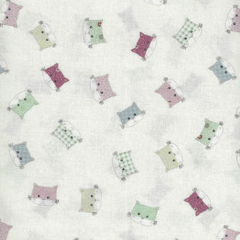 Stof Downtown Kitty Cat Faces Fabric 4500 240