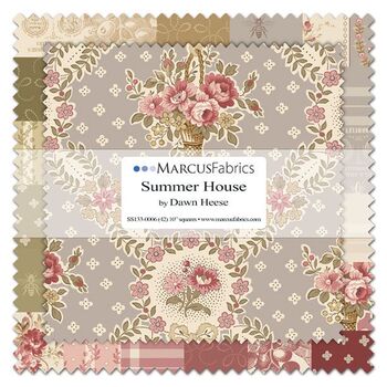 Summer House by Dawn Heese for Marcus Fabrics SS133 0006 42 10 Precut Squares