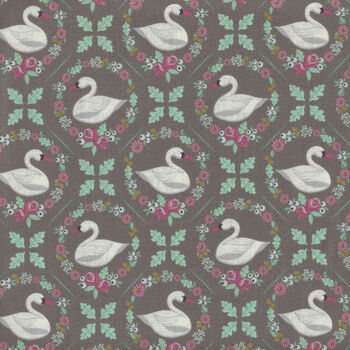 Swan Serenade by Melanie Collette for Riley Blake SC13261 Color Gray