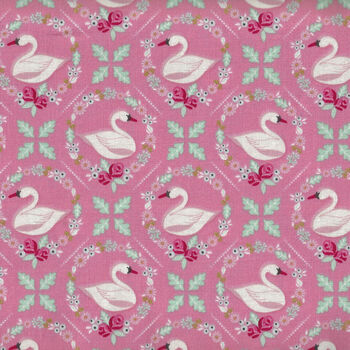Swan Serenade by Melanie Collette for Riley Blake SC13261 Color Peony