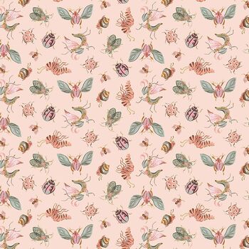 Swan Song by Rae Ritchie for Dear Stella Fabrics DS DRR3163 Salmon