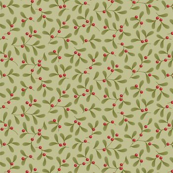 TILDA Merry Little Christmas by Tone Finnanger 100633 Mistletoe Pistachio