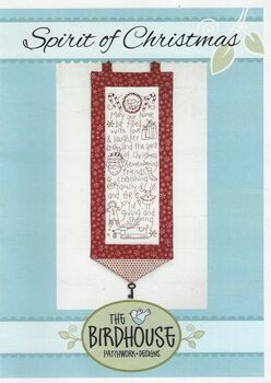 The Birdhouse Preprinted Christmas Stitchery Spirit Of Christmas 10 x 22