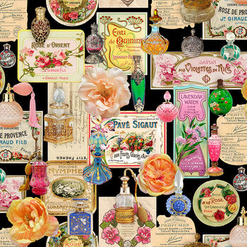 The Gilded Age By Aimee Stewart and Michael Miller Fabrics DDC11310 Vintage Perfumes