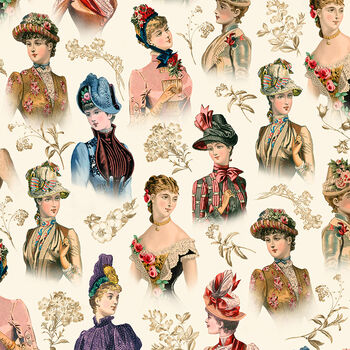 The Gilded Age By Aimee Stewart and Michael Miller Fabrics DDC11312C Bonnet Hats